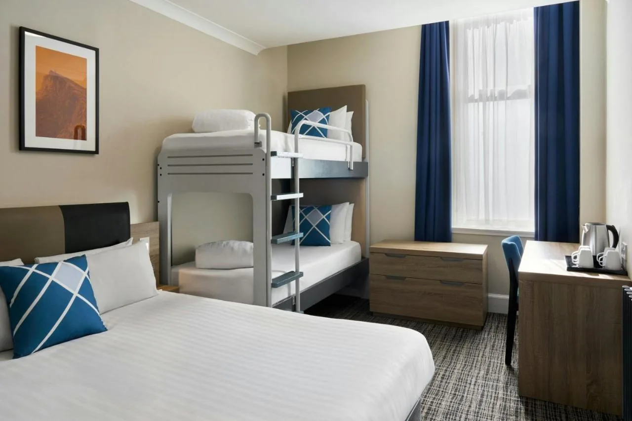 Family Room with One Double Bed and Two Bunk Beds