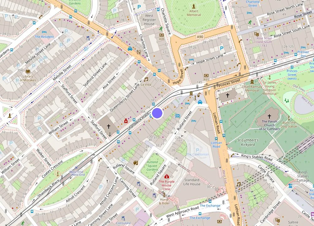 Map: Four Points Flex by Sheraton Edinburgh